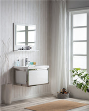 Moreno Bath LAKE30F-CHR Lake 30" Wall Mounted Modern Vanity with Chrome Stainless Steel Frame - view 7