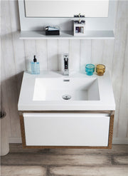 Moreno Bath LAKE30F-CHR Lake 30" Wall Mounted Modern Vanity with Chrome Stainless Steel Frame - view 9