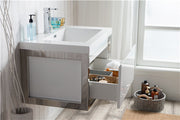 Moreno Bath LAKE30F-CHR Lake 30" Wall Mounted Modern Vanity with Chrome Stainless Steel Frame - view 10