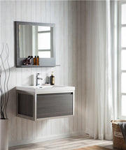Moreno Bath LAKE30F-CHR Lake 30" Wall Mounted Modern Vanity with Chrome Frame