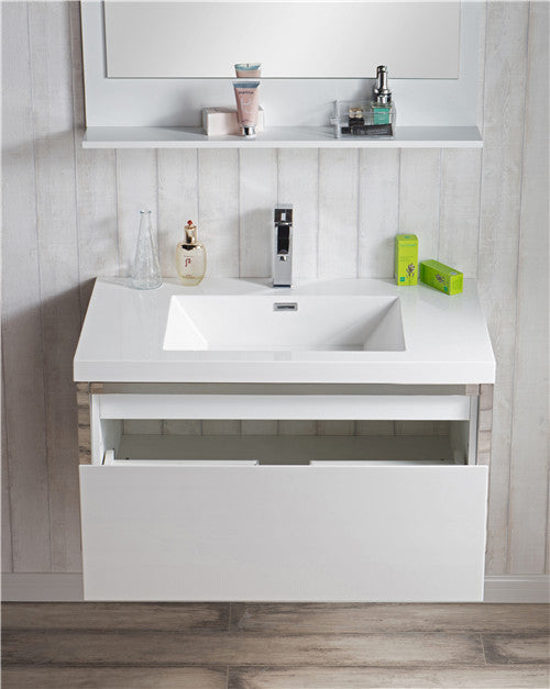 Moreno Bath LAKE36F-CHR Lake 36" Wall Mounted Modern Vanity with Chrome Stainless Steel Frame - view 10