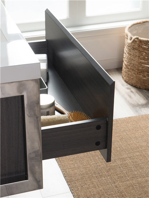 Moreno Bath LAKE36F-CHR Lake 36" Wall Mounted Modern Vanity with Chrome Stainless Steel Frame - view 4