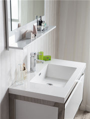 Moreno Bath LAKE36F-CHR Lake 36" Wall Mounted Modern Vanity with Chrome Stainless Steel Frame - view 7