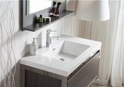 Moreno Bath LAKE36F-CHR Lake 36" Wall Mounted Modern Vanity with Chrome Stainless Steel Frame - view 2