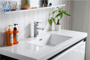 Moreno Bath LAKE48F-BLK Lake 48" Wall Mounted Modern Vanity with Matte Black Stainless Steel Frame - view 9