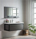 Moreno Bath LAKE48F-BLK Lake 48" Wall Mounted Modern Vanity with Matte Black Frame