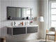 Moreno Bath LAKE72F-CHR Lake 72" Wall Mounted Modern Vanity with Chrome Frame