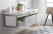Moreno Bath LAKE72F-CHR Lake 72" Wall Mounted Modern Vanity with Chrome Stainless Steel Frame - view 8