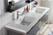Moreno Bath LAKE72F-CHR Lake 72" Wall Mounted Modern Vanity with Chrome Stainless Steel Frame - view 2