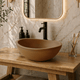 Large Danilo Cast Concrete Oval Vessel Sink - Vintage Brown