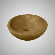 Large Lisman Oval Cast Concrete Vessel Sink - Vintage Brown
