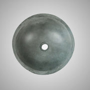 Large Sardis Round Cast Concrete Vessel Sink - Copper Green