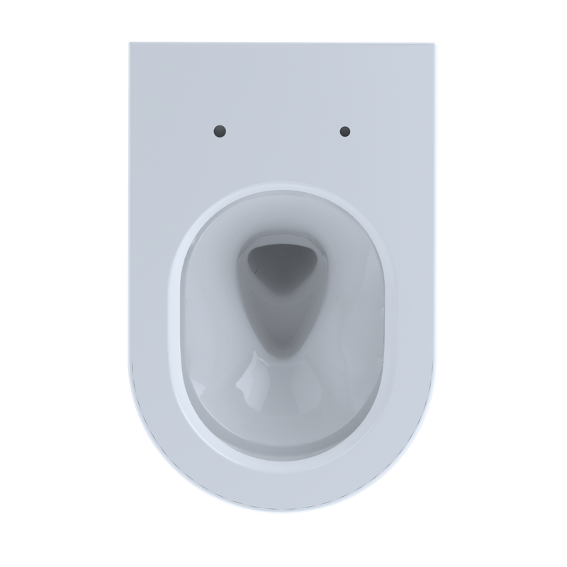 TOTO CT447CFG#01 RP Wall-Hung Contemporary D-Shape Dual Flush 1.28 and 0.9 GPF Toilet with CEFIONTECT, Cotton White - view 7