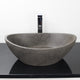 Leduc Oval Cast Concrete Vessel Sink - Dark Grey