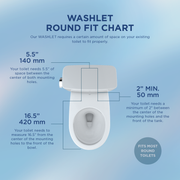 TOTO SW4725#01 WASHLET S7 Electronic Bidet Toilet Seat with EWATER+ Bowl and Wand Cleaning and Contemporary Lid, Round, Cotton White - view 8