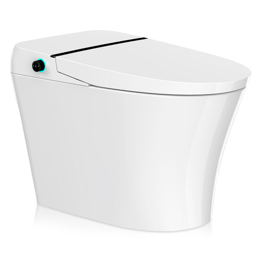 Anzzi TL-ST823WH Juno 26 in. Smart Toilet and Bidet Set with Heated Seat, Front & Rear Wash, Foot Sensor, and Remote Con