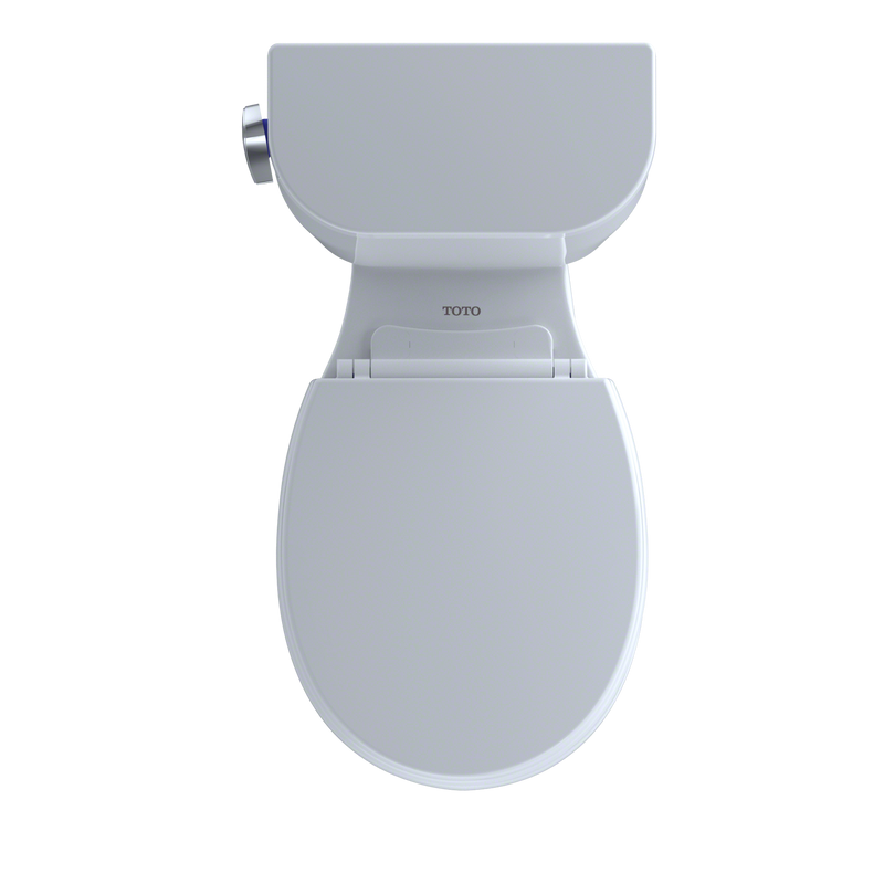 TOTO CST243EF#01 Entrada Two-Piece Round 1.28 GPF Universal Height Toilet, Cotton White - view 6