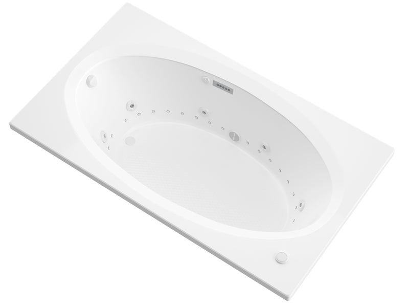 Atlantis Whirlpool 4384VDLX Vogue  42.625 x 83.75in. Air and Whirlpool Jetted Bathtub in White with Reversible Drain