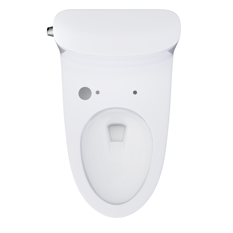 TOTO CST642CEFGAT40#01 Nexus One-Piece Elongated 1.28 GPF WASHLET+ and Auto Flush Ready Universal Height Toilet with CEFIONTECT, Cotton White - view 5