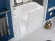 Meditub 2853LWS Celeste Series 53 - 60 in x 28 in. Left Drain Soaking Walk-in Tub in White