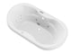 Atlantis Whirlpool 4170IDRX Indulgence 41 x 70 Oval Air & Whirlpool Jetted Bathtub with Center Drain in White