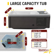 K-Plunge Borealis All-in-One Cold Plunge and Hot Tub with Built-in Chiller