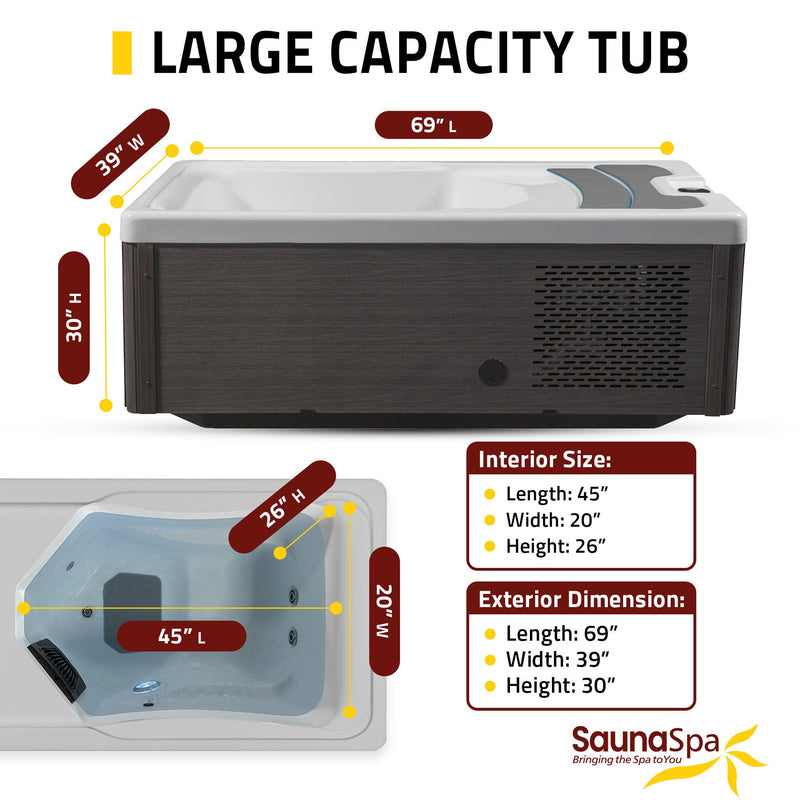 K-Plunge Borealis All-in-One Cold Plunge and Hot Tub with Built-in Chiller