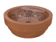 Anzzi Admiral 17 in. Handmade Vessel Sink in Polished Antique Copper with Floral Design Interior