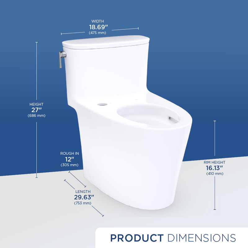TOTO CST686CUFGAT40#01 Aurora 1G One-Piece Elongated 1.0 GPF WASHLET+ and Auto Flush Ready Universal Height Toilet with CEFIONTECT, Cotton White - view 4