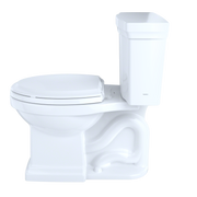 TOTO CST404CEFG#01 Promenade II Two-Piece Elongated 1.28 GPF Universal Height Toilet with CEFIONTECT, Cotton White - view 8