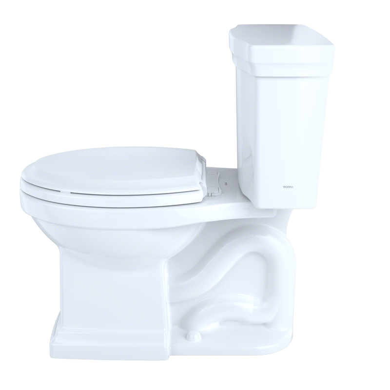 TOTO CST404CEFG#01 Promenade II Two-Piece Elongated 1.28 GPF Universal Height Toilet with CEFIONTECT, Cotton White - view 8