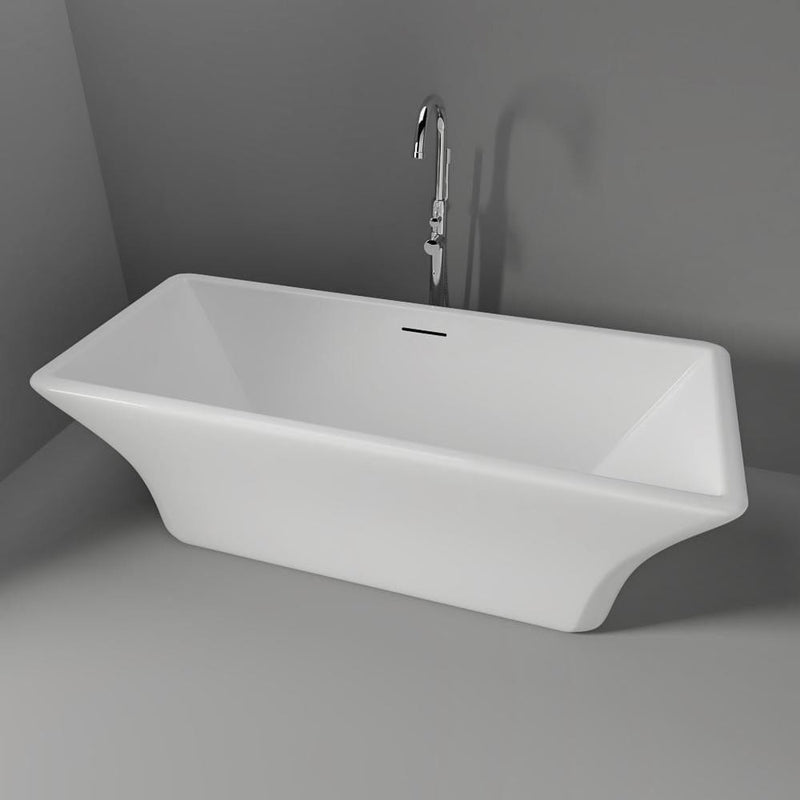 Magnus 136698 Ludlow Acrylic Rectangular Freestanding Tub With Insulation