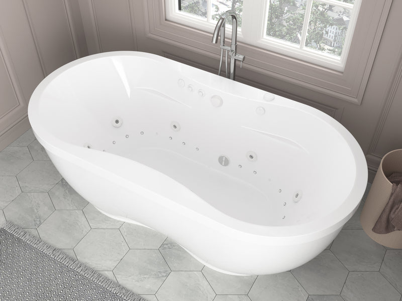 Atlantis Whirlpool 3471AD Embrace 34 x 71 Oval Freestanding Air & Whirlpool Water Jetted Bathtub lifestyle