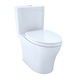 TOTO MS446124CEMFGN#01 Aquia IV Two-Piece Elongated Dual Flush 1.28 and 0.9 GPF Universal Height Toilet with CEFIONTECT, WASHLET+ Ready, Cotton White