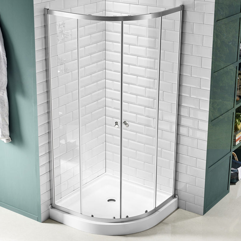 Anzzi SD-AZ050-01BN Mare 35 in. x 76 in. Framed Shower Enclosure with TSUNAMI GUARD in Brushed Nickel - view 6