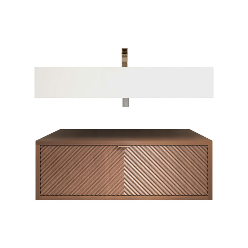 Moreno Bath MT1730 Mason 30" Fluted Floating Wall-Mounted Bathroom Vanity with Reinforced Acrylic Sink