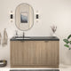 Moreno Bath MT60SLFS Mason 60" Fluted Freestanding Bathroom Vanity with Left Side Sink Top