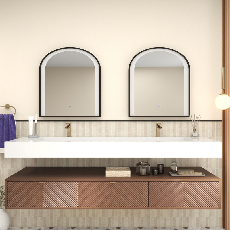 Moreno Bath MT1772D Mason 72" Fluted Floating Wall-Mounted Bathroom Vanity with Reinforced Acrylic Double Sink