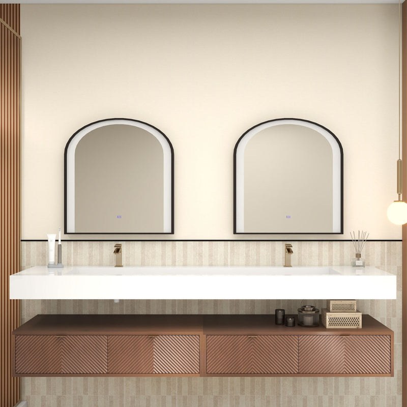 Moreno Bath MT1784D Mason 84" Fluted Floating Wall-Mounted Bathroom Vanity with Reinforced Acrylic Double Sink