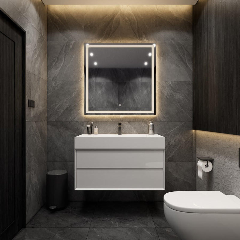 Moreno Bath MAX42 MAX 42" Floating Bathroom Vanity with FLX16 Acrylic Sink - view 5