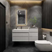 Moreno Bath MAX56 MAX 56" Floating Bathroom Vanity with FLX16 Acrylic Sink & Small Side Cabinet - view 3