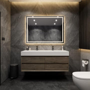 Moreno Bath MAX60B MAX 60" Floating Bathroom Vanity with FLX16 Acrylic Sink/Double Faucet Holes