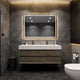Moreno Bath MAX60B MAX 60" Floating Bathroom Vanity with FLX16 Acrylic Sink/Double Faucet Holes