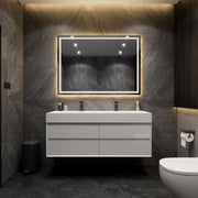 Moreno Bath MAX60B MAX 60" Floating Bathroom Vanity with FLX16 Acrylic Sink/Double Faucet Holes - view 4