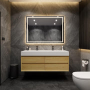 Moreno Bath MAX60B MAX 60" Floating Bathroom Vanity with FLX16 Acrylic Sink/Double Faucet Holes - view 5