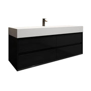 Moreno Bath MAX60 MAX 60" Floating Bathroom Vanity with FLX16 Acrylic Single Sink Top - view 7