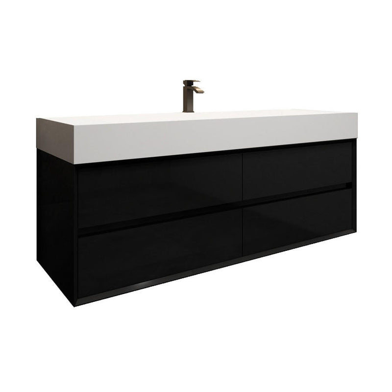 Moreno Bath MAX60 MAX 60" Floating Bathroom Vanity with FLX16 Acrylic Single Sink Top - view 7