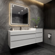Moreno Bath MAX68 MAX 68" Floating Bathroom Vanity with FLX16 Acrylic Single Sink Top & Small Side Cabinet - view 8
