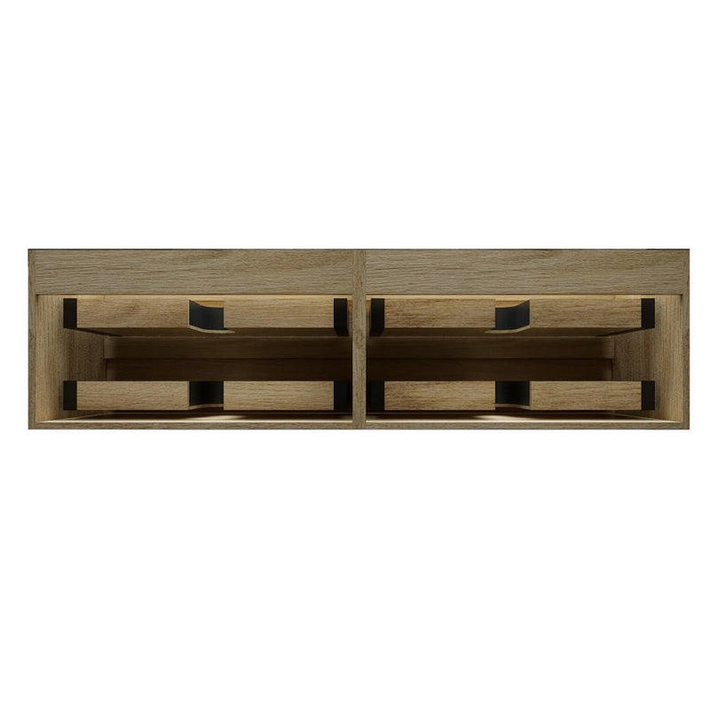 Moreno Bath MAX72 MAX 72" Floating Bathroom Vanity with FLX16 Acrylic Sink/Double Faucet Holes - view 8