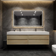 Moreno Bath MAX84 MAX 84" Floating Bathroom Vanity with FLX16 Acrylic Sink/Double Faucet Holes - view 3